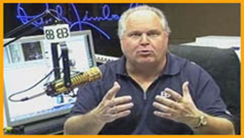Rush Limbaugh fondles his manboobs on the dittocam