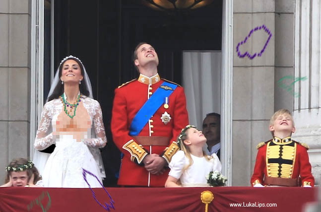Kate Middleton flashes her tits